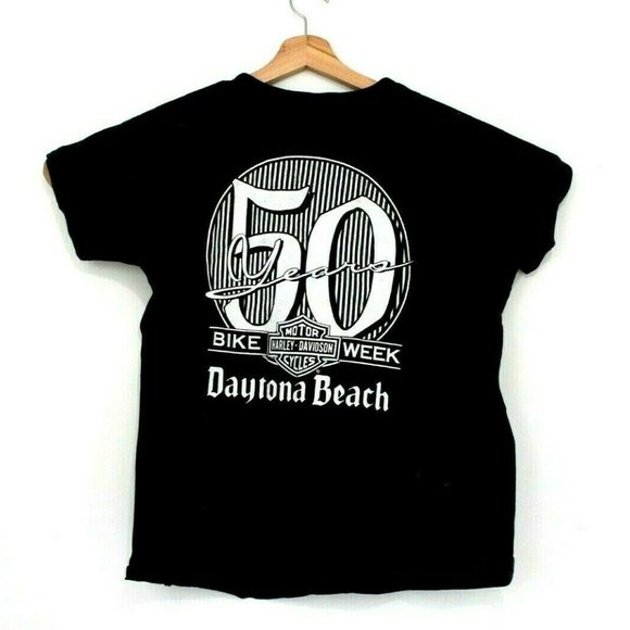 Harley Davidson Vintage LG 3D Emblem 1990 Womens Rose 50 Years Daytona Beach USA - Picture 3 of 6